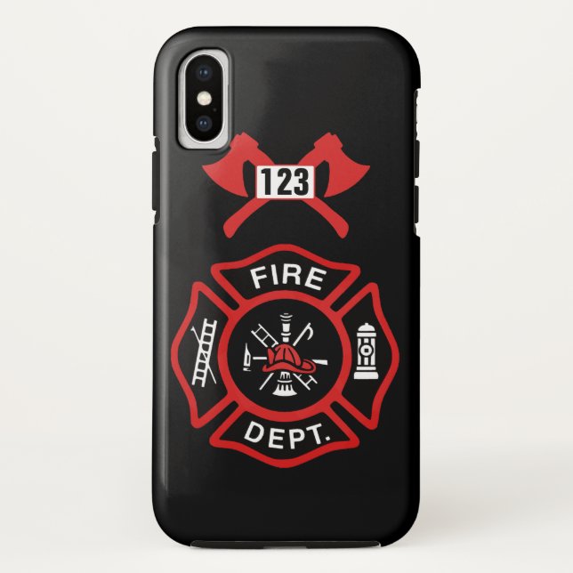 Capa Para iPhone, Case-Mate Crachá do departamento dos bombeiros (Verso)