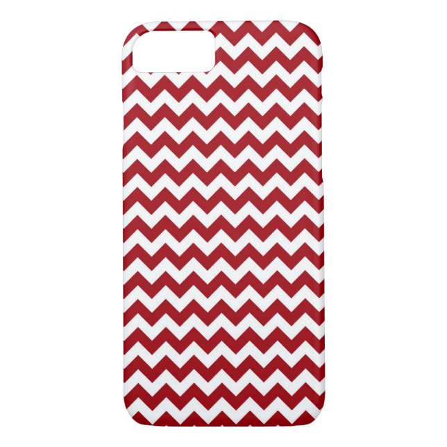 Capa Para iPhone, Case-Mate Cranberry Red White Chevron Zig-Zag Padrão (Verso)