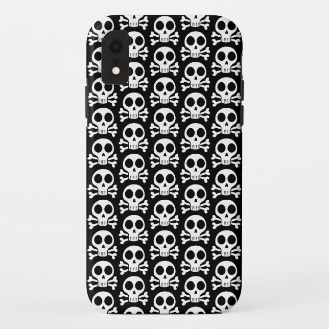 Capa Para iPhone, Case-Mate crânio assustador em um fundo preto (Verso)