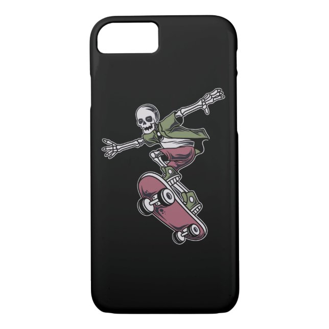 Capa Para iPhone, Case-Mate crânio com ilustração de skate de posição voadora (Verso)