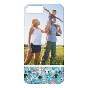 Capa iPhone 8 Plus/7 Plus Crânio de riso da textura feita sob encomenda da