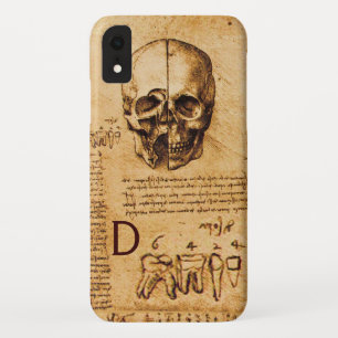 CAPA PARA iPhone XR CRÂNIO E DENTES, CLÍNICA DENTAL, MONOGRAMA DENTIST