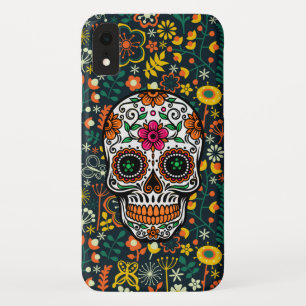 Capa Para iPhone Da Case-Mate Crânio floral colorido legal do açúcar