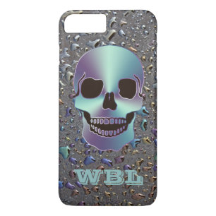 Capa iPhone 8 Plus/7 Plus Crânio Monogrammed no caso oleoso do iPhone 7 do