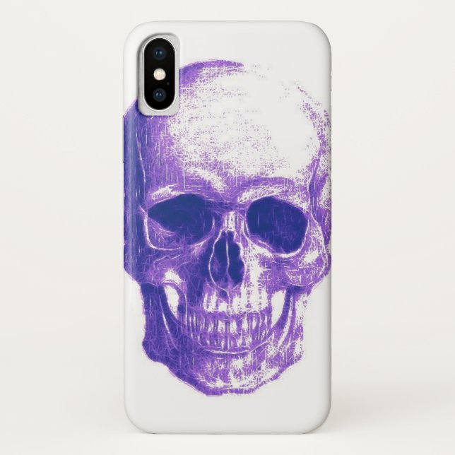 Capa Para iPhone, Case-Mate Crânio roxo (Verso)