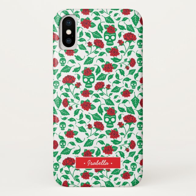 Capa Para iPhone, Case-Mate Crânios & rosas de Frida Kahlo | (Verso)