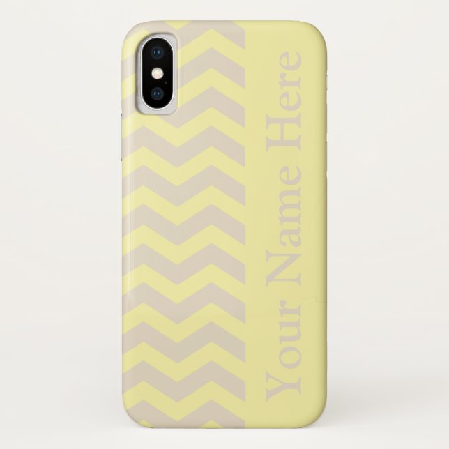 Capa Para iPhone, Case-Mate Creme Neutral Chevrons (Verso)
