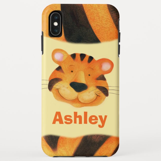 Capa Para iPhone, Case-Mate Crianças: nome personalizado do tigre fofo face la (Verso)