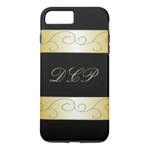 Capa iPhone 8 Plus/7 Plus CricketDiane na moda Dourado preto ornamentado