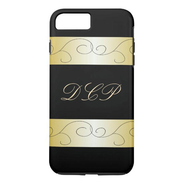Capa Para iPhone, Case-Mate CricketDiane na moda Dourado preto ornamentado (Verso)