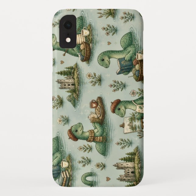 Capa Para iPhone, Case-Mate Criptídeos Aconchegantes Nessie Monstro do Lago Ne (Verso)