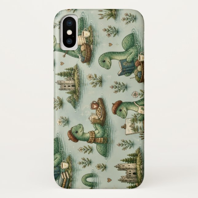 Capa Para iPhone, Case-Mate Críptidos Aconchegantes Nessie Monstro do Lago Nes (Verso)