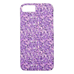 Capa iPhone 8/7 Cristal Druzy - orquídea leve