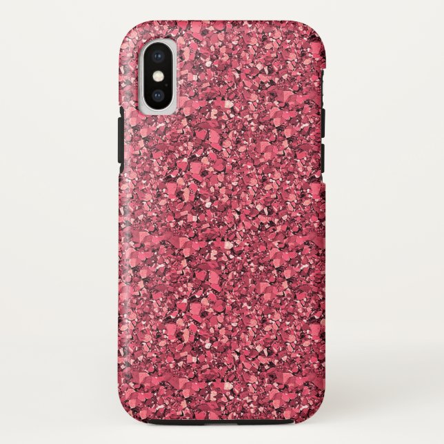 Capa Para iPhone, Case-Mate Cristal Druzy - vermelho de granada (Verso)