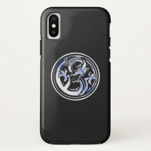 Capa Para iPhone Da Case-Mate Cromo como Dragão Crest Fibra de Carbono Impressão