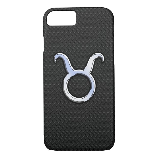 Capa Para iPhone, Case-Mate Cromo Como Taurus Zodiac Sinal Applique (Verso)