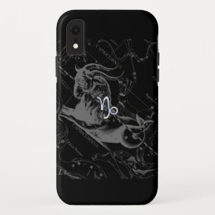 Capa Para iPhone XR Cromo prateado como Capricórnio Sinal Zodiac Hevel