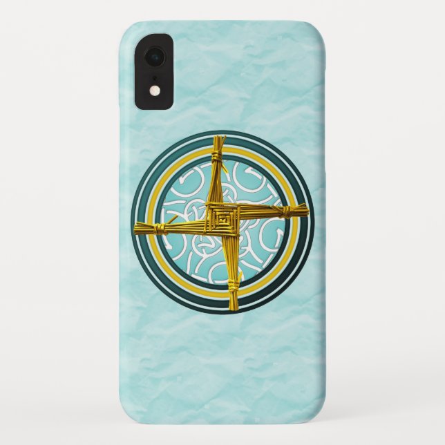 Capa Para iPhone, Case-Mate Cruz de Brigada Amarela em Azul (Verso)