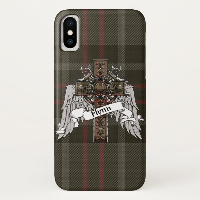 Capa Para iPhone, Case-Mate Cruz do Tartan de Flynn (Verso)