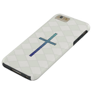 Capa Tough Para iPhone 6 Plus Cruz Religiosa Azul