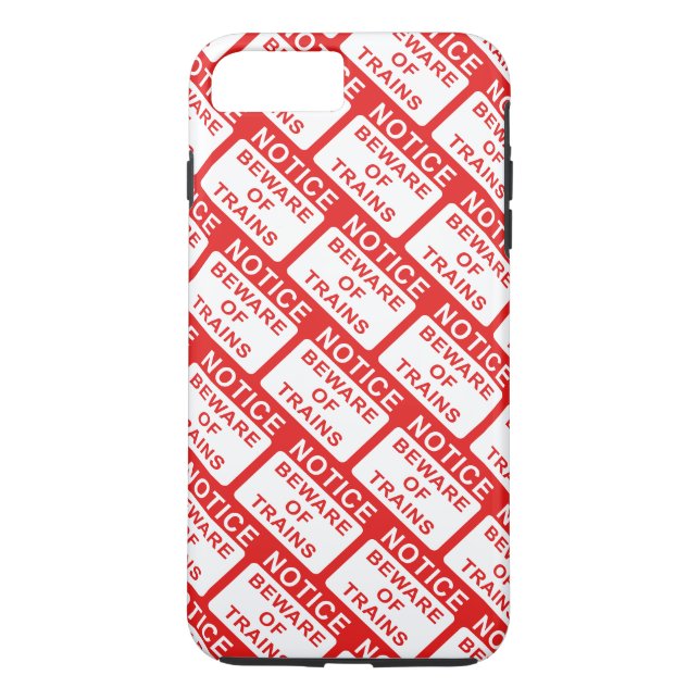 Capa Para iPhone, Case-Mate Cuidado com o sinal de trem Impressão (Verso)