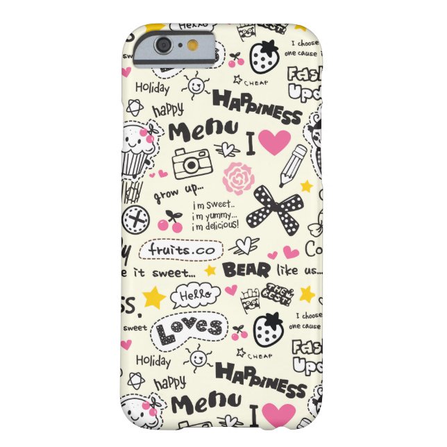 Capa Para iPhone, Case-Mate Cupcakes, arcos, corações, teste padrão feminino (Verso)