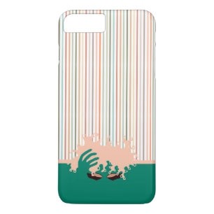 Capa Para iPhone Da Case-Mate Curly Natural, Teal Eye Shadow e faixa rosa