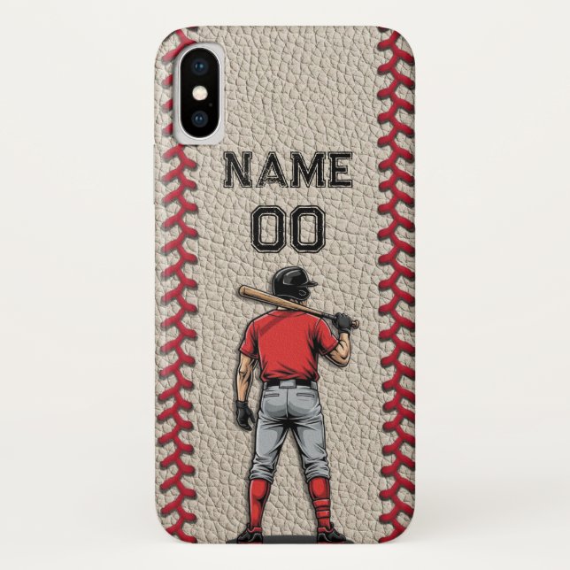 Capa Para iPhone, Case-Mate Custom Baseball Player Customizable Number Name (Verso)