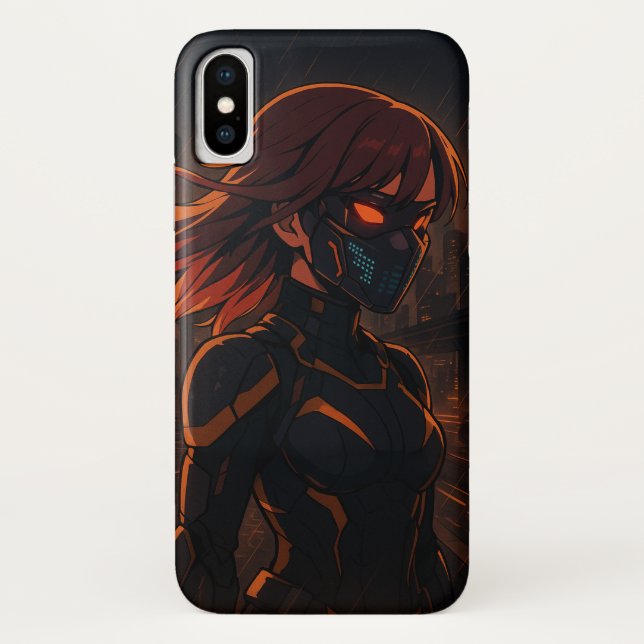 Capa Para iPhone, Case-Mate Cyberpunk Anime Girl - Neon City (Verso)