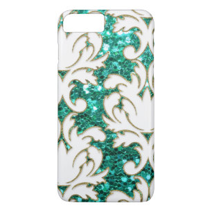 Capa Para iPhone Da Case-Mate Damasco do brilho de turquesa