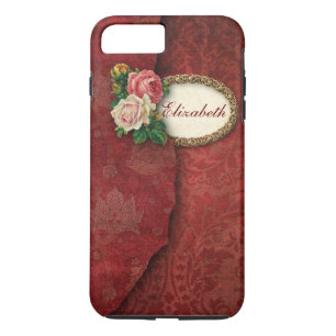Capa Para iPhone Da Case-Mate Damasco rasgado vintage e rosas vermelhos