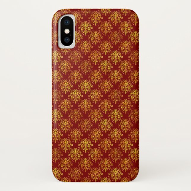 Capa Para iPhone, Case-Mate Damasco rico do feriado (Verso)