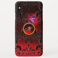 DAMASK GEM MONOGRAMA vermelho