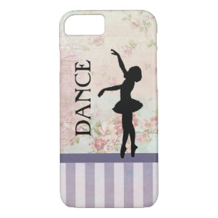 Capa Para iPhone Da Case-Mate Dança - Silhueta Ballerina no fundo da Vintage