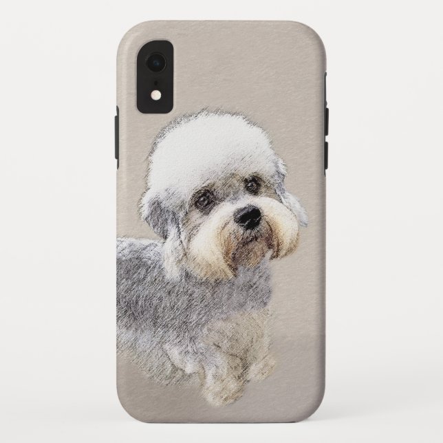 Capa Para iPhone, Case-Mate Dandie Dinmont Terrier pintando pintura original d (Verso)
