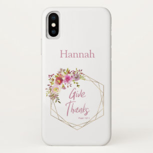 Capa Para iPhone Da Case-Mate Dar Agradecer Rosa Roxo Floral Aquarela
