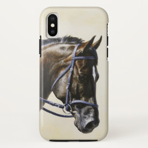Capa Para iPhone X Dark Brown Bay Trakehner Horse de Dressage