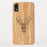 Capa Para iPhone Da Case-Mate Decência do Estilo de Grãos de Madeira do Buck da<br><div class="desc">Um estilo imitável de uma cabeça de veado ousado em Energy Spirit. Um rabo branco grava o perfil de troféus em um grão louro de madeira... e olha como fundo, que certamente irá impressionar as trilhas. Também carregar uma ampla seleção de bonés personalizados bordados para completar sua busca por algo...</div>