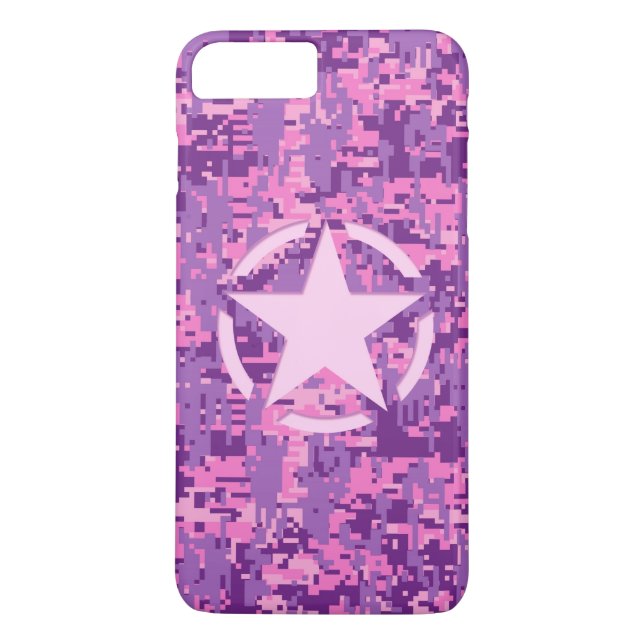 Capa Para iPhone, Case-Mate Decor de Camuflagem Digital Rosa-Quente (Verso)