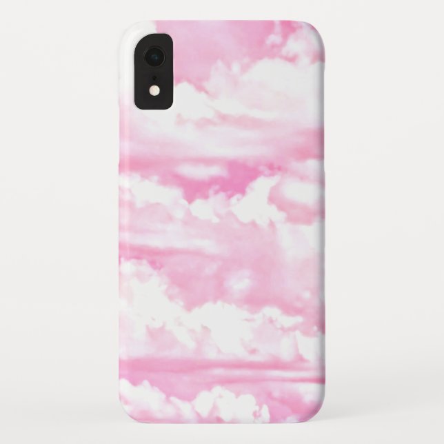 Capa Para iPhone, Case-Mate Decoração de Nuvens Rosa Pastel Feminina (Verso)