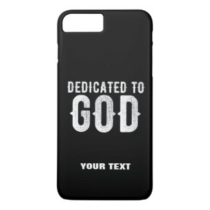 CAPA iPhone 8 PLUS/7 PLUS DEDICADO A DEUS TEXTO BRANCO PERSONALIZÁVEL LEGAL