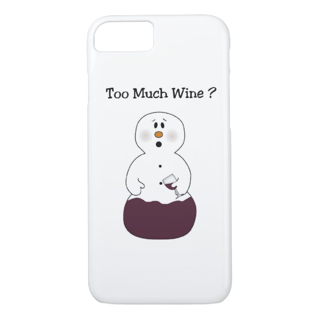 Capa Para iPhone, Case-Mate Demasiado Vinho Snowman iPhone 7 Case (Verso)