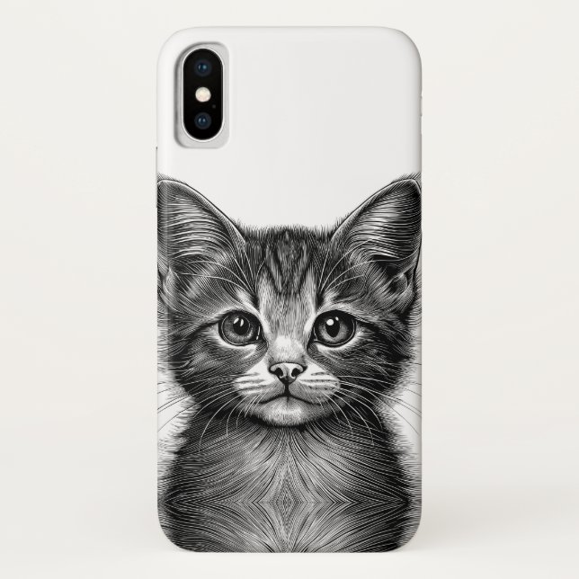 Capa Para iPhone, Case-Mate Desenho Adorável de Gato Jovem (Verso)