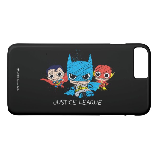 Capa Para iPhone, Case-Mate Desenho da Mini Justice League (Verso (Horizontal))