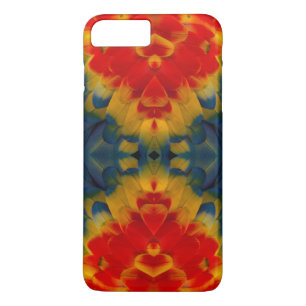 Capa iPhone 8 Plus/7 Plus desenho de Arara-Vermelha caleidoscópio