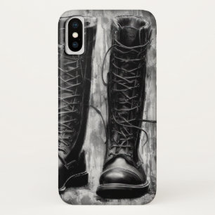Capa Para iPhone Da Case-Mate Desenho de Botas Pretas de Cadarço de Motoqueiro D