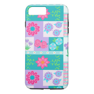 Capa iPhone 8 Plus/7 Plus Desenho de Flores Vibrantes em Flor