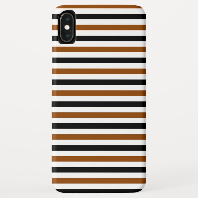 Capa Para iPhone, Case-Mate desenho de listras marrons pretas e brancas (Verso)