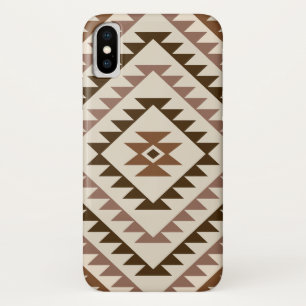 Capa Para iPhone Da Case-Mate Desenho de Motivo Diamante Asteca Marrons+Cream