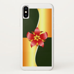 Capa Para iPhone Da Case-Mate Desenho Floral Elegância em Verde e Dourado